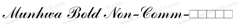 Munhwa Bold Non-Comm字体转换